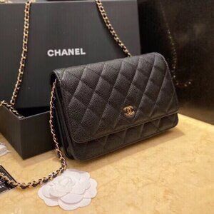 Chanel Wallet on Chain WOC Grained Calfskin Shoulder Bag